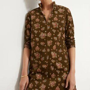 Tuckernuck Hazel bouquet corduroy Clifton mini dress Floral brown cord Size XL